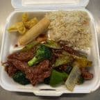 Best Hunan Beef (Lunch).(with fried rice wonton and egg roll) in Lucedale, MS